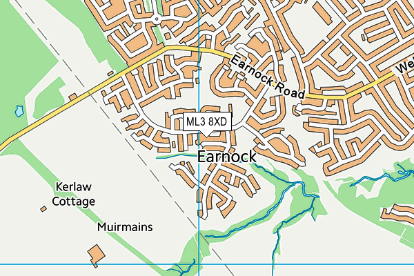 ML3 8XD map - OS VectorMap District (Ordnance Survey)