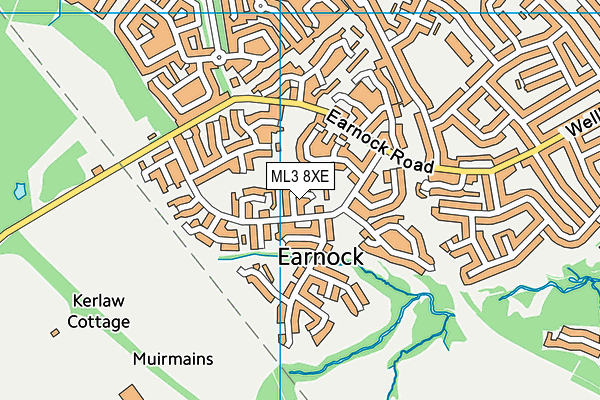 ML3 8XE map - OS VectorMap District (Ordnance Survey)