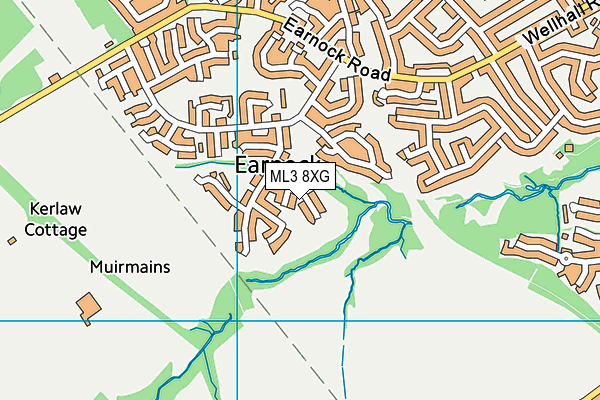 ML3 8XG map - OS VectorMap District (Ordnance Survey)
