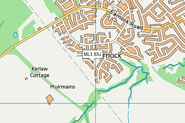 ML3 8XJ map - OS VectorMap District (Ordnance Survey)