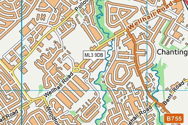 ML3 9DB map - OS VectorMap District (Ordnance Survey)