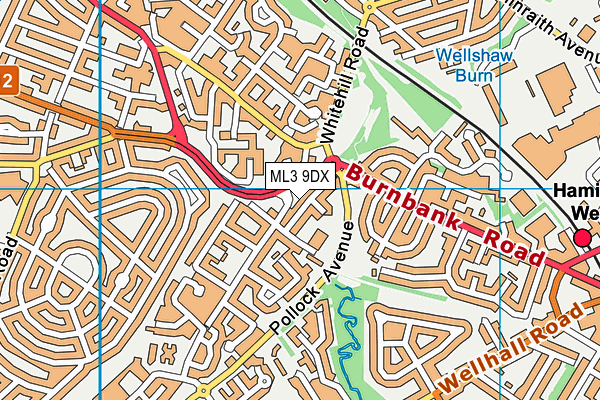 ML3 9DX map - OS VectorMap District (Ordnance Survey)