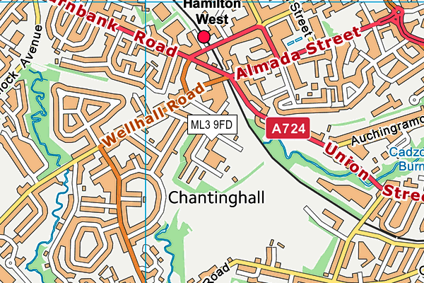 ML3 9FD map - OS VectorMap District (Ordnance Survey)