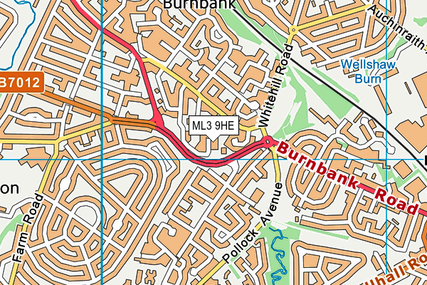 ML3 9HE map - OS VectorMap District (Ordnance Survey)