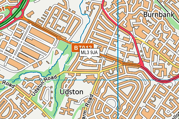 ML3 9JA map - OS VectorMap District (Ordnance Survey)