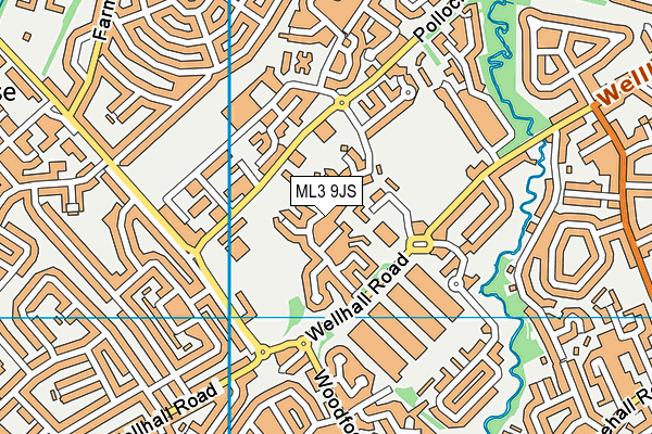 ML3 9JS map - OS VectorMap District (Ordnance Survey)