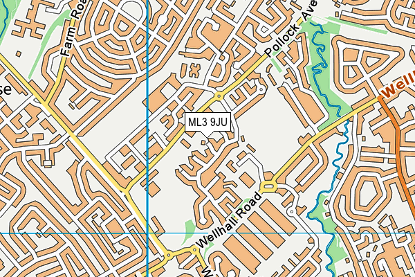 ML3 9JU map - OS VectorMap District (Ordnance Survey)
