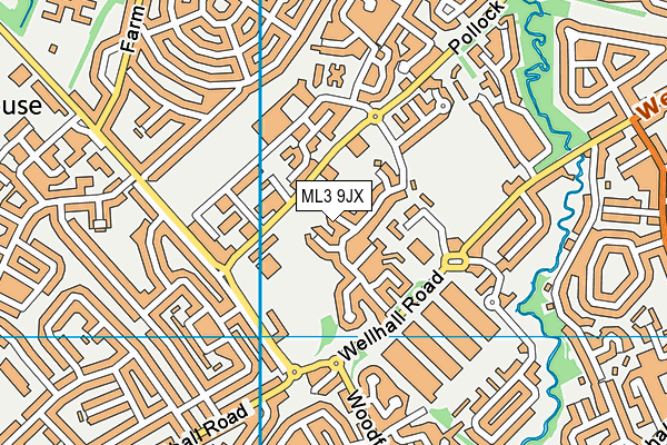 ML3 9JX map - OS VectorMap District (Ordnance Survey)