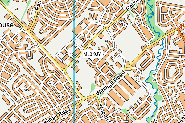ML3 9JY map - OS VectorMap District (Ordnance Survey)