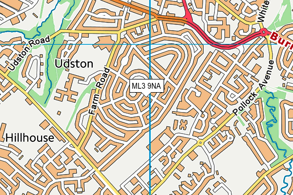 ML3 9NA map - OS VectorMap District (Ordnance Survey)