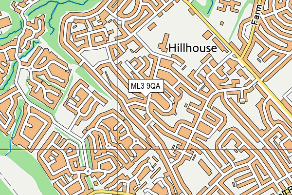 ML3 9QA map - OS VectorMap District (Ordnance Survey)