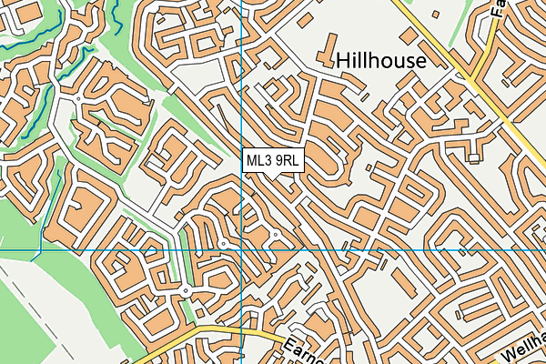 ML3 9RL map - OS VectorMap District (Ordnance Survey)