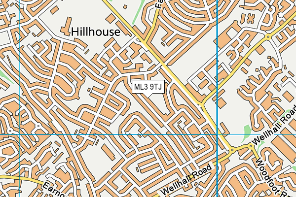 ML3 9TJ map - OS VectorMap District (Ordnance Survey)