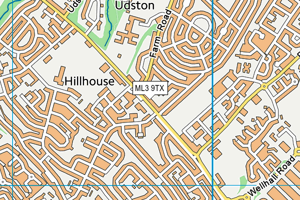 ML3 9TX map - OS VectorMap District (Ordnance Survey)