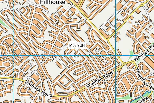 ML3 9UH map - OS VectorMap District (Ordnance Survey)