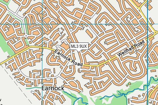 ML3 9UX map - OS VectorMap District (Ordnance Survey)