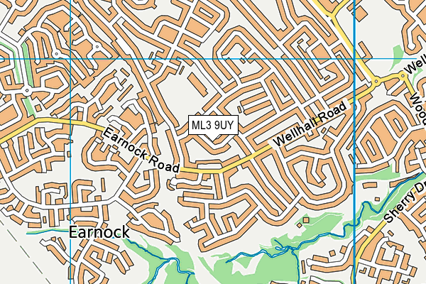 ML3 9UY map - OS VectorMap District (Ordnance Survey)