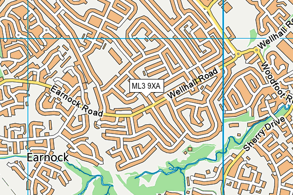 ML3 9XA map - OS VectorMap District (Ordnance Survey)