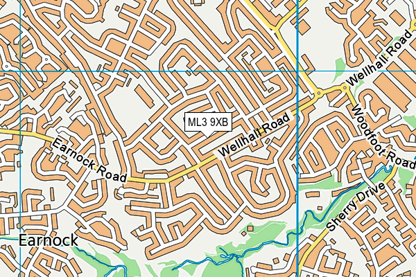 ML3 9XB map - OS VectorMap District (Ordnance Survey)