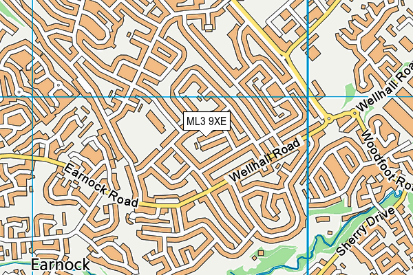 ML3 9XE map - OS VectorMap District (Ordnance Survey)