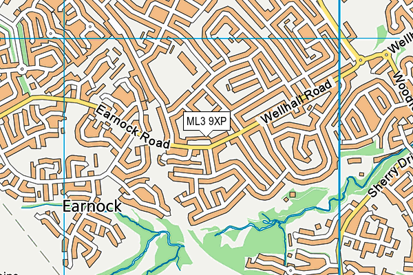 ML3 9XP map - OS VectorMap District (Ordnance Survey)