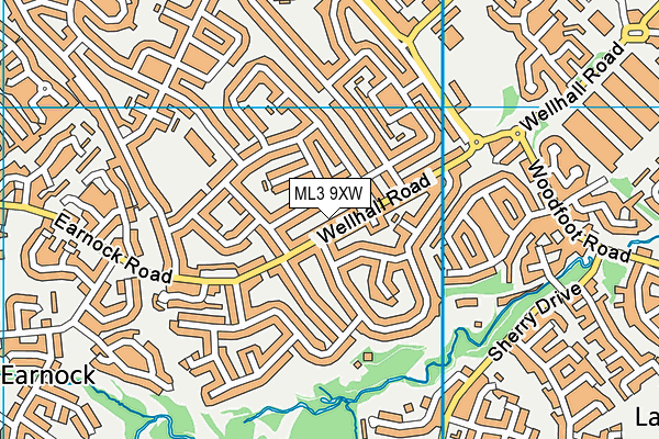 ML3 9XW map - OS VectorMap District (Ordnance Survey)