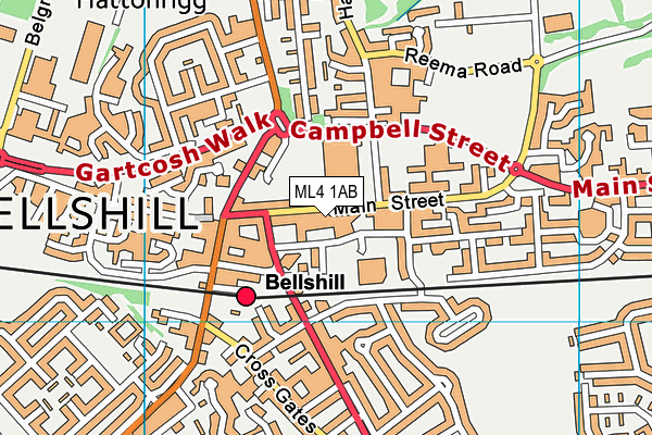 Map of TD NAILS SPA BELLSHILL LTD at district scale