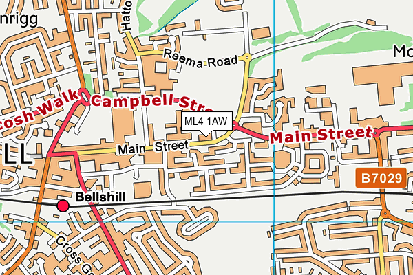 Map of BELLSHILL PIZZERIA LTD at district scale