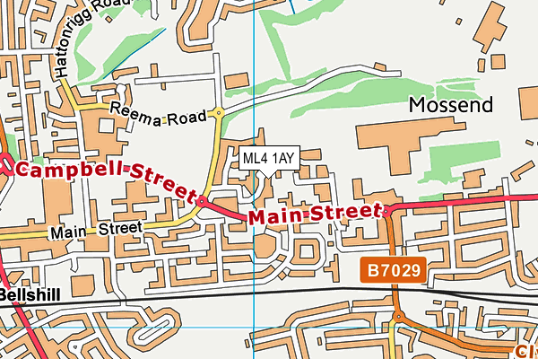 ML4 1AY map - OS VectorMap District (Ordnance Survey)