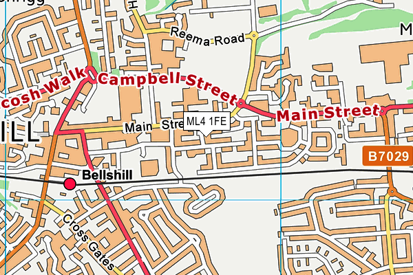 ML4 1FE map - OS VectorMap District (Ordnance Survey)