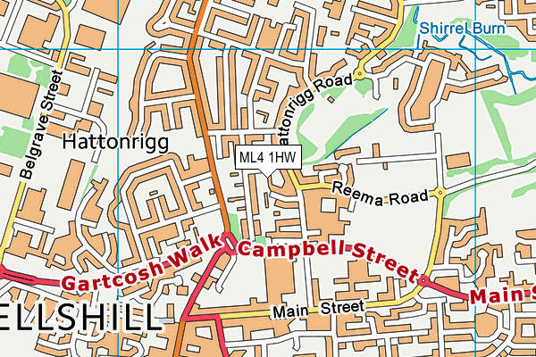 ML4 1HW map - OS VectorMap District (Ordnance Survey)