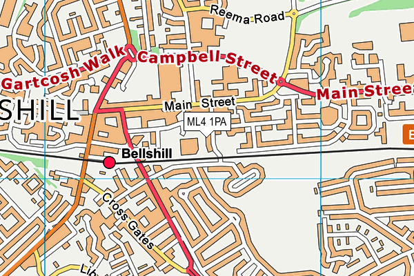 ML4 1PA map - OS VectorMap District (Ordnance Survey)
