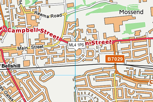 ML4 1PS map - OS VectorMap District (Ordnance Survey)