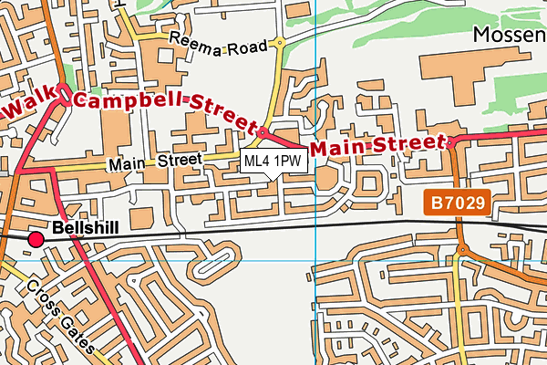 ML4 1PW map - OS VectorMap District (Ordnance Survey)