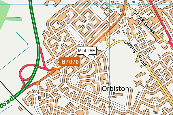 ML4 2AE map - OS VectorMap District (Ordnance Survey)