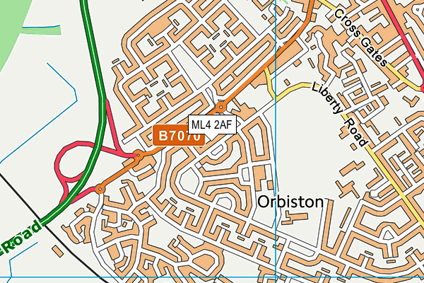 ML4 2AF map - OS VectorMap District (Ordnance Survey)