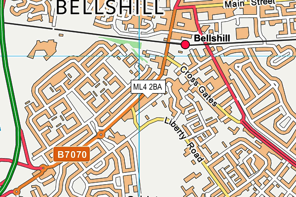 ML4 2BA map - OS VectorMap District (Ordnance Survey)