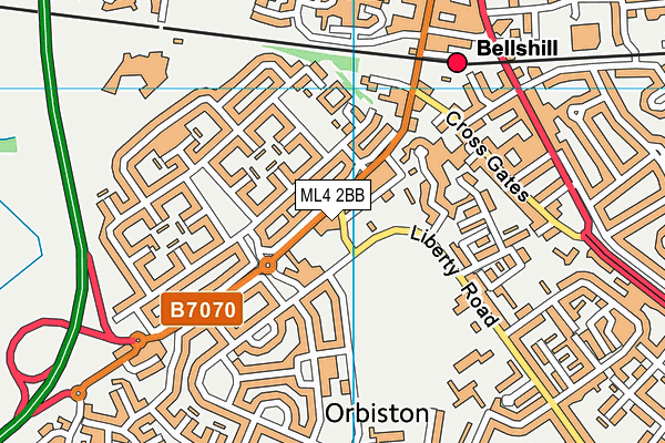 ML4 2BB map - OS VectorMap District (Ordnance Survey)