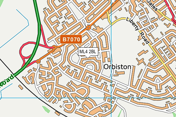 ML4 2BL map - OS VectorMap District (Ordnance Survey)