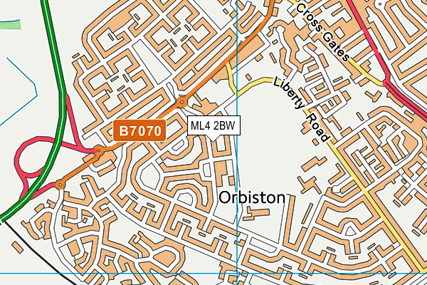 ML4 2BW map - OS VectorMap District (Ordnance Survey)