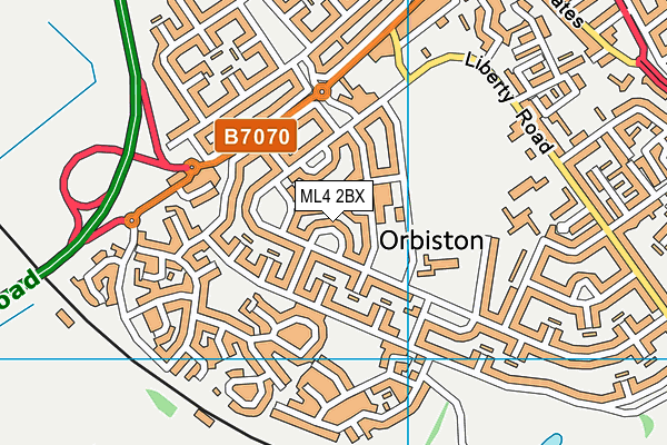 ML4 2BX map - OS VectorMap District (Ordnance Survey)