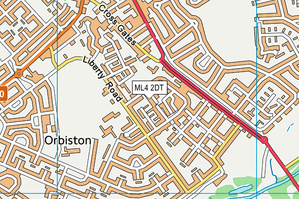 ML4 2DT map - OS VectorMap District (Ordnance Survey)