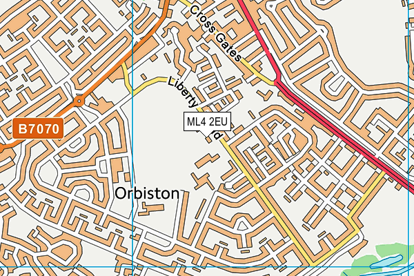 ML4 2EU map - OS VectorMap District (Ordnance Survey)