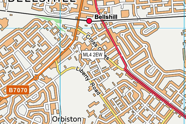 ML4 2EW map - OS VectorMap District (Ordnance Survey)