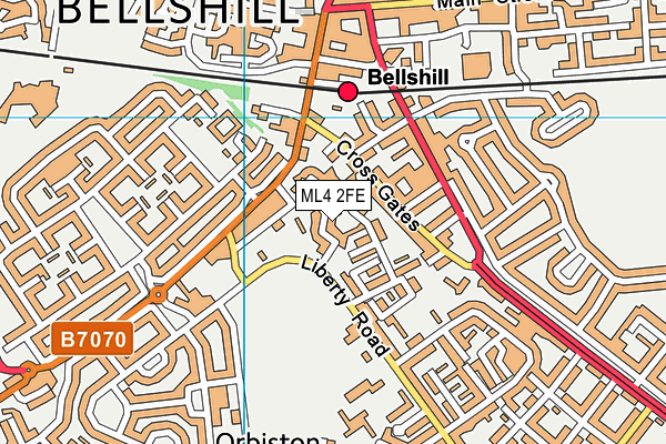 ML4 2FE map - OS VectorMap District (Ordnance Survey)