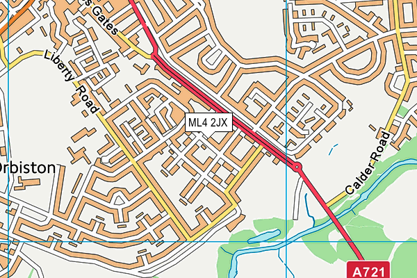 ML4 2JX map - OS VectorMap District (Ordnance Survey)