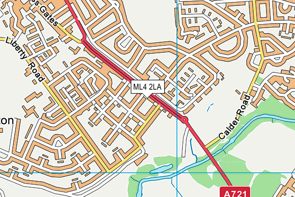 ML4 2LA map - OS VectorMap District (Ordnance Survey)