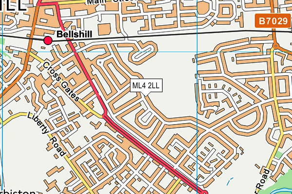 ML4 2LL map - OS VectorMap District (Ordnance Survey)