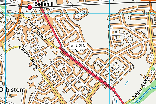 ML4 2LN map - OS VectorMap District (Ordnance Survey)