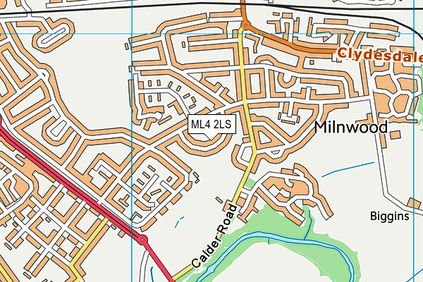 ML4 2LS map - OS VectorMap District (Ordnance Survey)